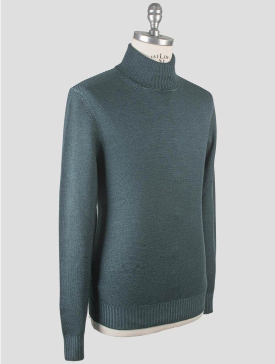 Gran Sasso Gran Sasso Green Virgin Wool Sweater Turtleneck Green 001