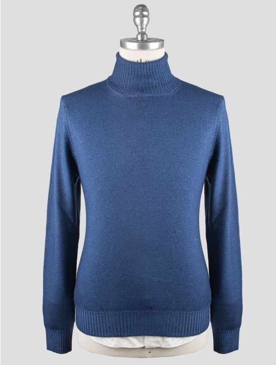 Gran Sasso Gran Sasso Blue Virgin Wool Sweater Turtleneck Blue 000