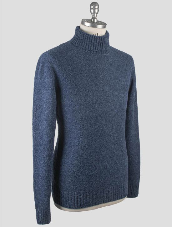 Gran Sasso Gran Sasso Blue Virgin Wool Pa Sweater Turtleneck Blue 001