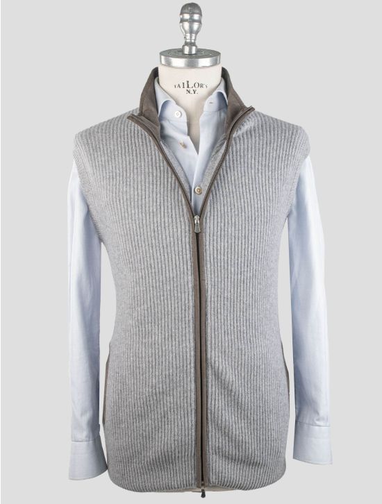 Gran Sasso Gran Sasso Gray Cashmere Sweater Full Zip Gray 000