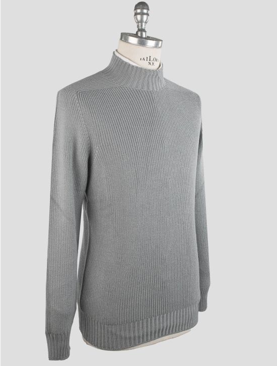 Gran Sasso Gran Sasso Gray Virgin Wool Sweater Half Neck Gray 001