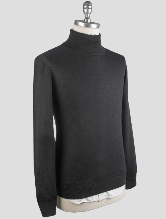 Gran Sasso Gran Sasso Black Cashmere Silk Sweater Polo Black 001