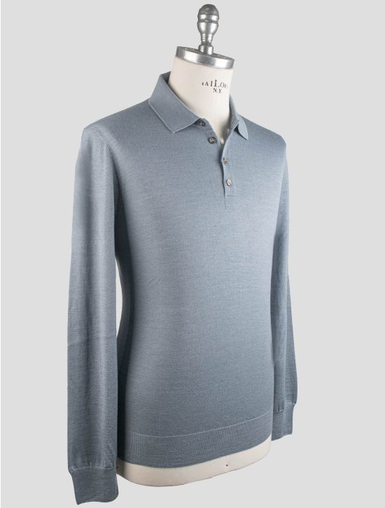 Gran Sasso Gran Sasso Gray Cashmere Silk Sweater Polo Gray 001