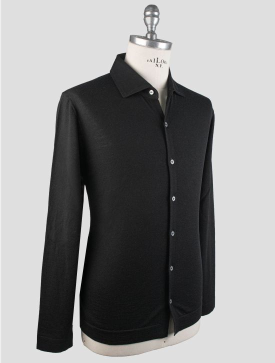 Gran Sasso Gran Sasso Black Virgin Wool Shirt Black 001