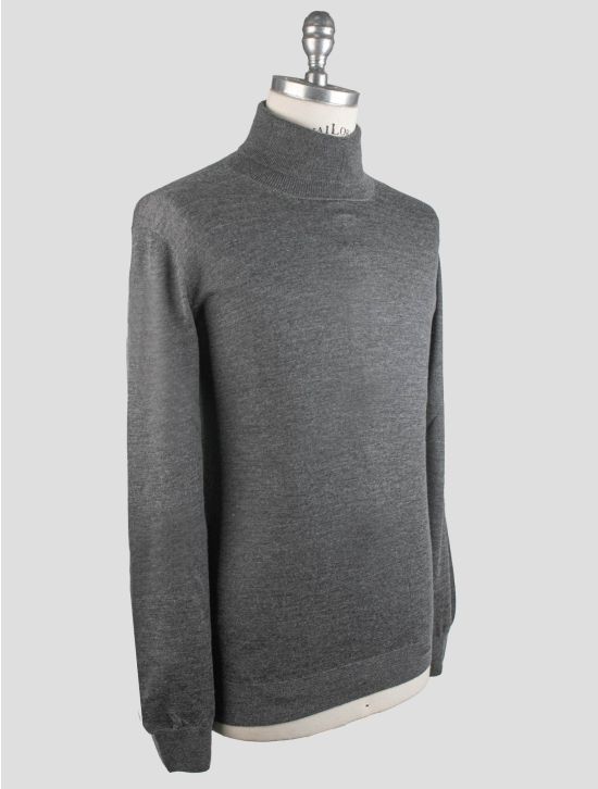 Gran Sasso Gran Sasso Gray Cashmere Silk Sweater Turtleneck Gray 001