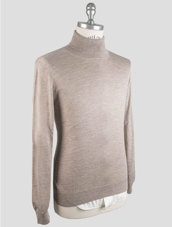 Gran Sasso Gran Sasso Beige Cashmere Silk Sweater Turtleneck Beige 001