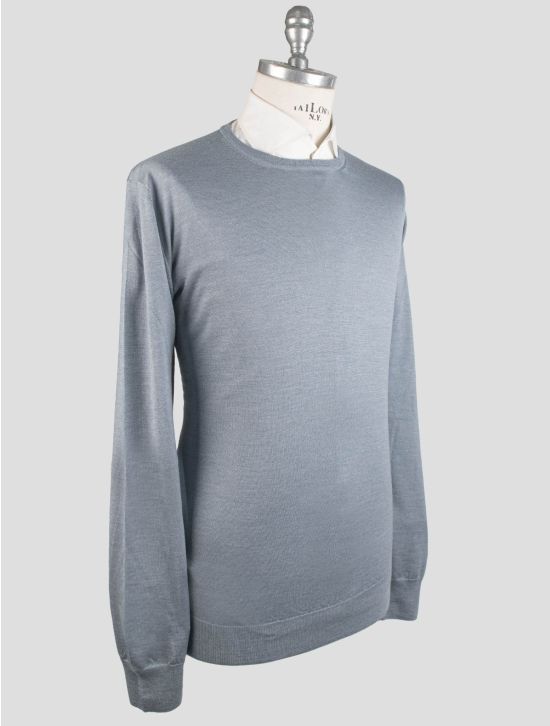 Gran Sasso Gran Sasso Light Blue Cashmere Silk Sweater Crewneck Light Blue 001