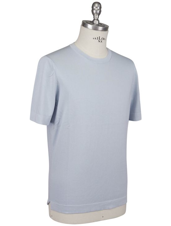Gran Sasso Gran Sasso Light Blue Cotton T-shirt Light Blue 001