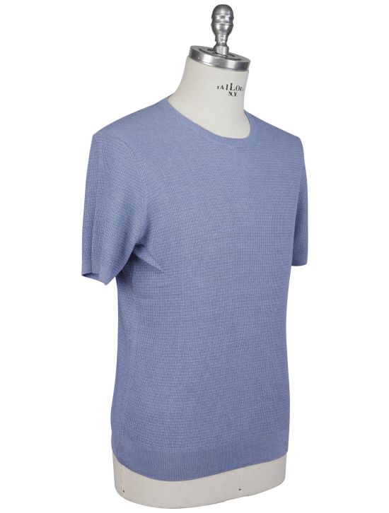 Gran Sasso Gran Sasso Blue Silk T-shirt Blue 001