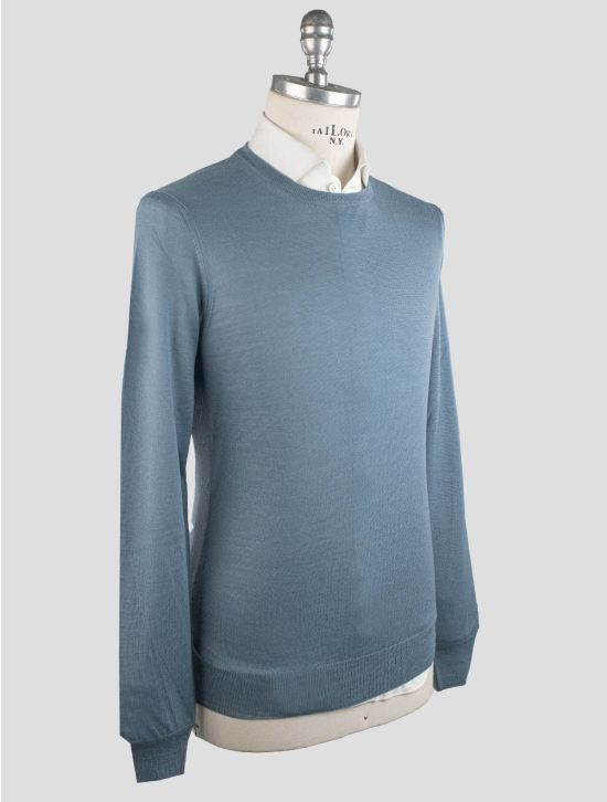 Gran Sasso Gran Sasso Blue Virgin Wool Sweater Crewneck Blue 001