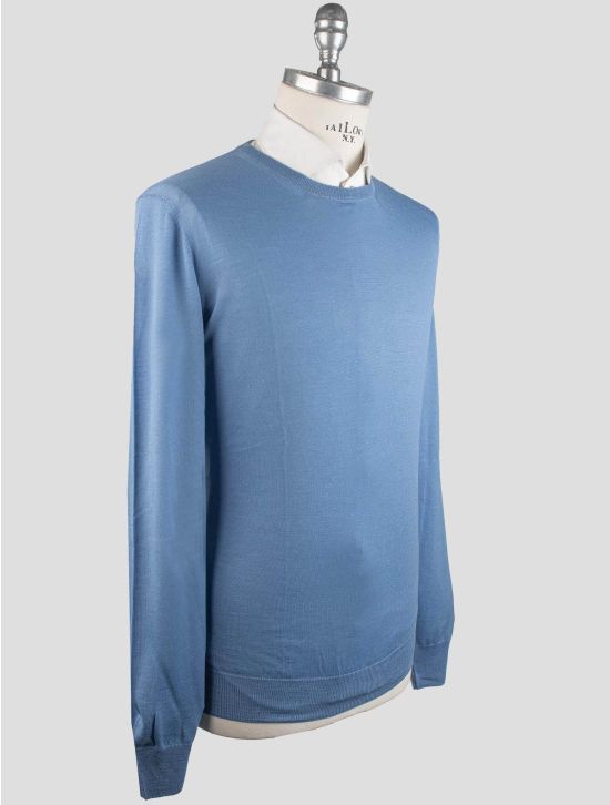 Gran Sasso Gran Sasso Light Blue Virgin Wool Sweater Crewneck Light Blue 001
