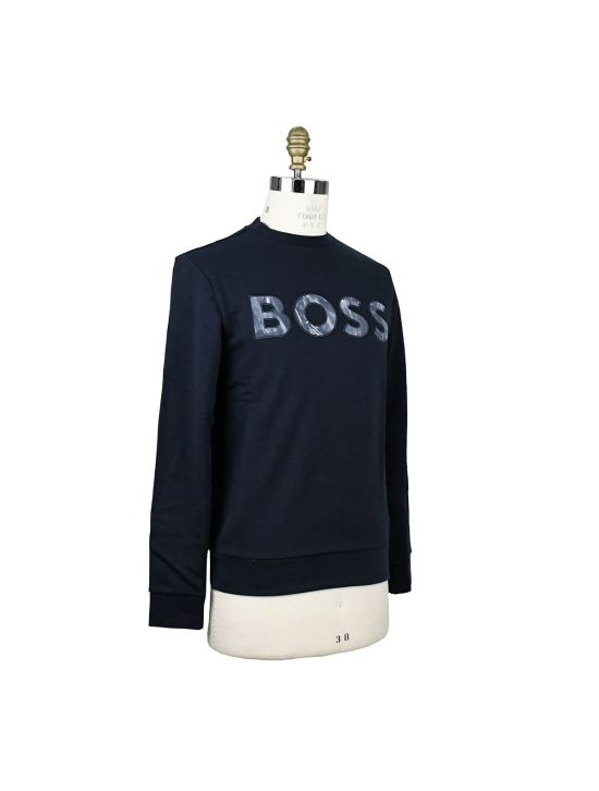 BOSS Boss Blue Cotton Sweater Blue 001