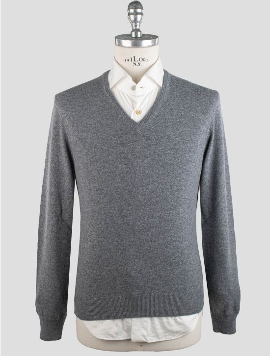 Gran Sasso Gran Sasso Gray Cashmere Sweater V-neck Gray 000