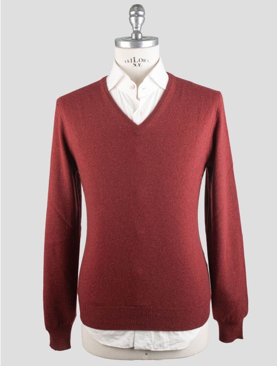 Gran Sasso Gran Sasso Red Cashmere Sweater V-Neck Red 000
