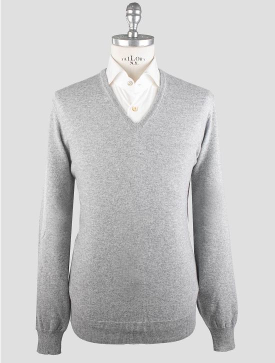 Gran Sasso Gran Sasso Gray Cashmere Sweater V-Neck Gray 000