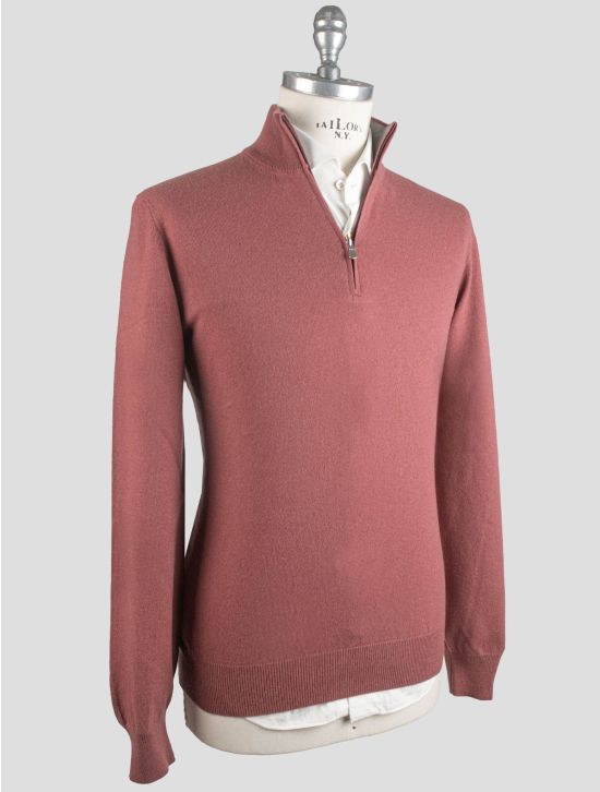Gran Sasso Gran Sasso Brown Cashmere Sweater Half Zip Brown 001