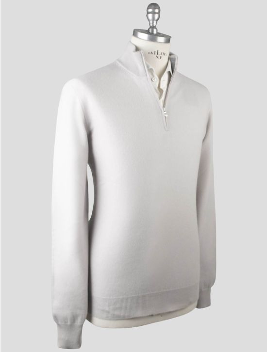 Gran Sasso Gran Sasso Gray Cashmere Sweater Half Zip Gray 001