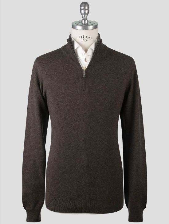 Gran Sasso Gran Sasso Brown Cashmere Sweater Half Zip Brown 000