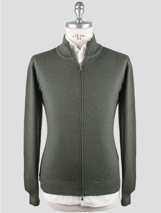 Gran Sasso Gran Sasso Green Virgin Wool Sweater Full Zip Green 000