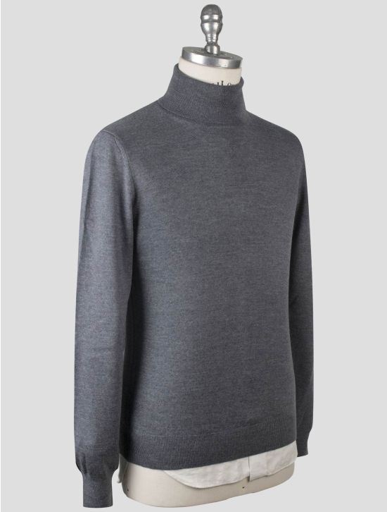 Gran Sasso Gran Sasso Gray Virgin Wool Sweater Turtleneck Gray 001