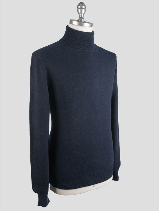 Gran Sasso Gran Sasso Blue Cashmere Sweater Turtleneck Blue 001