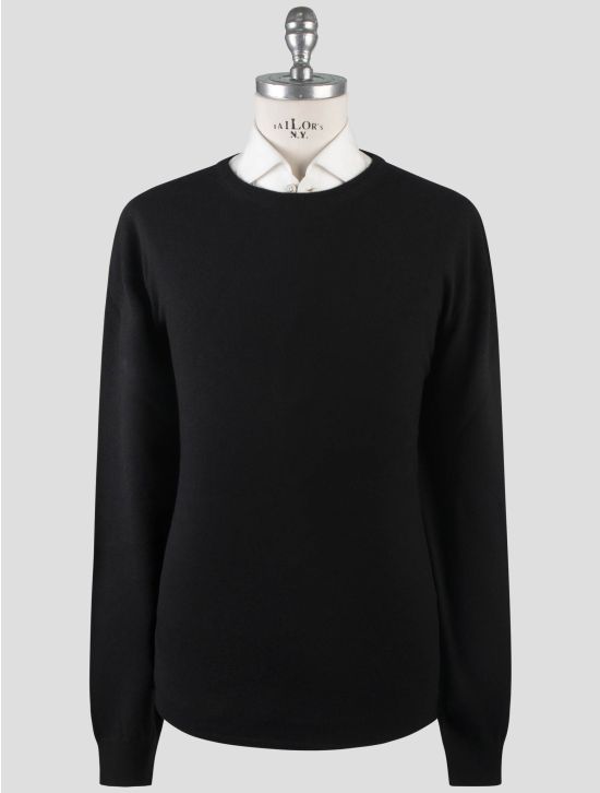 Gran Sasso Gran Sasso Black Virgin Wool Viscose Cashmere Sweater Crewneck Black 000