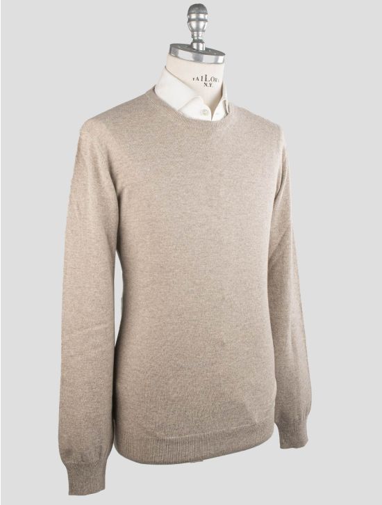 Gran Sasso Gran Sasso Beige Virgin Wool Viscose Cashmere Sweater Crewneck Beige 001