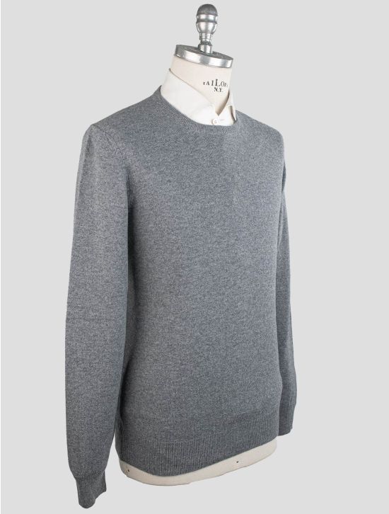 Gran Sasso Gran Sasso Gray Virgin Wool Viscose Cashmere Sweater Crewneck Gray 001