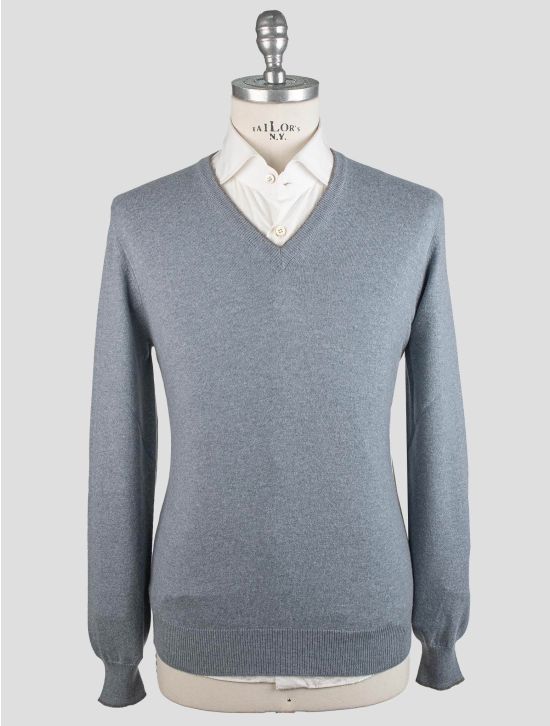 Gran Sasso Gran Sasso Gray Cashmere Sweater V-neck Gray 000
