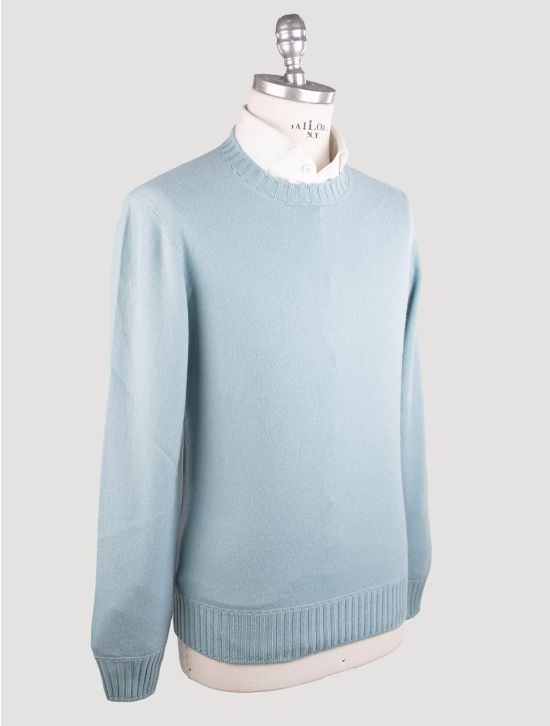 Gran Sasso Gran Sasso Light Blue Cashmere Sweater Crewneck Light Blue 001