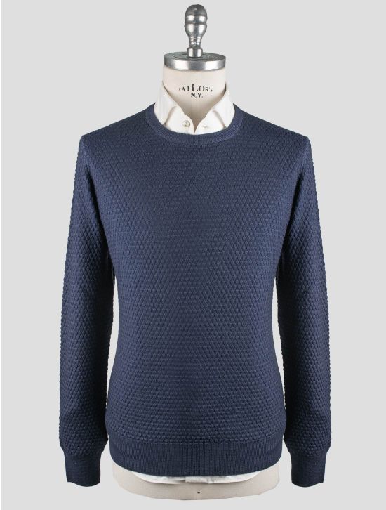 Gran Sasso Gran Sasso Blue Virgin Wool Sweater Crewneck Blue 000