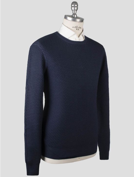 Gran Sasso Gran Sasso Blue Virgin Wool Sweater Crewneck Blue 001