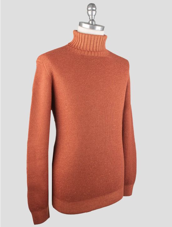 Gran Sasso Gran Sasso Orange Virgin Wool Sweater Turtleneck Orange 001