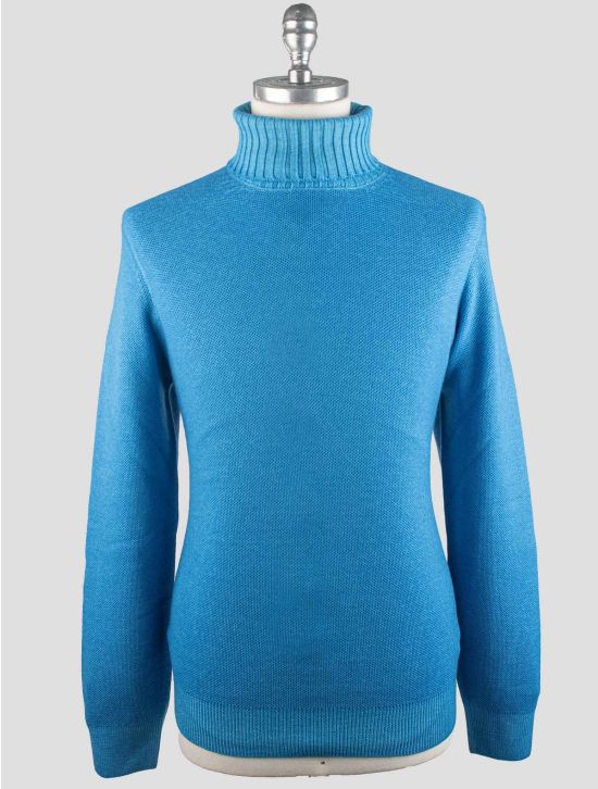 Gran Sasso Gran Sasso Light Blue Virgin Wool Sweater Turtleneck Light Blue 000