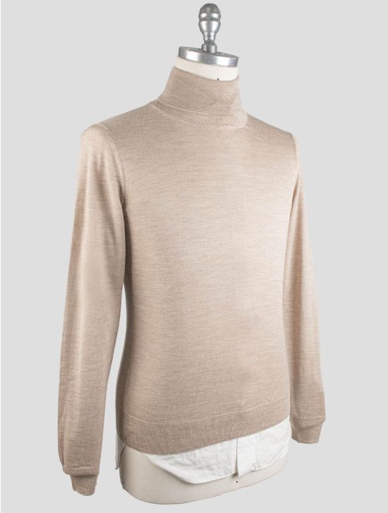 Gran Sasso Gran Sasso Beige Virgin Wool Silk Sweater Turtleneck Beige 001