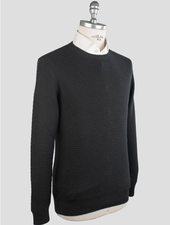 Gran Sasso Gran Sasso Black Virgin Wool Sweater Crewneck Black 001