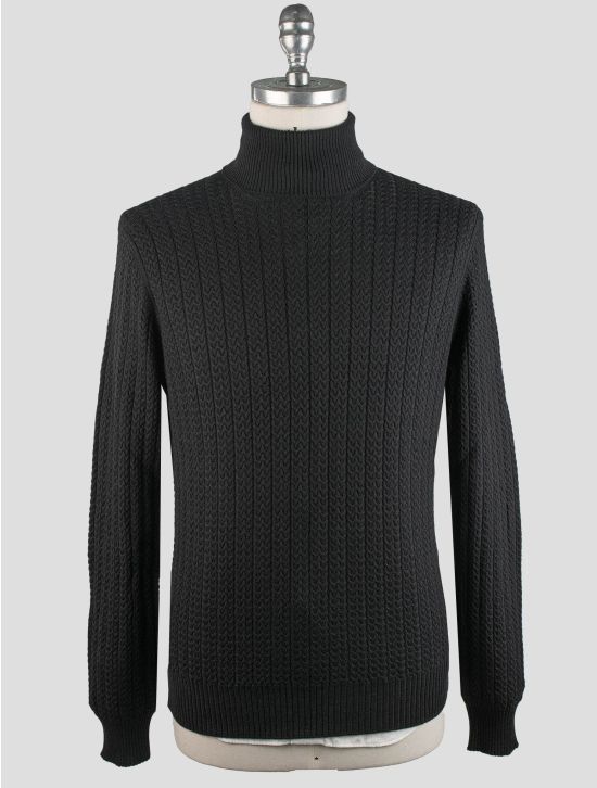 Gran Sasso Gran Sasso Black Virgin Wool Sweater Turtleneck Black 000