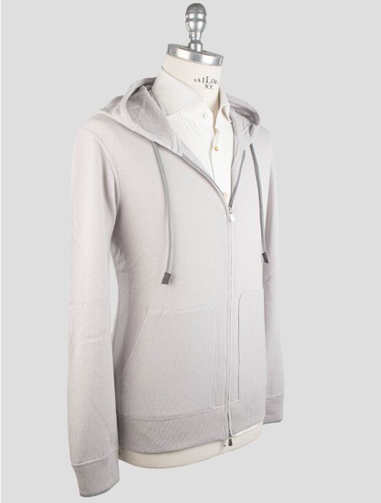 Gran Sasso Gran Sasso Gray Viscose Cashmere Virgin Wool Sweater Hood Gray 001