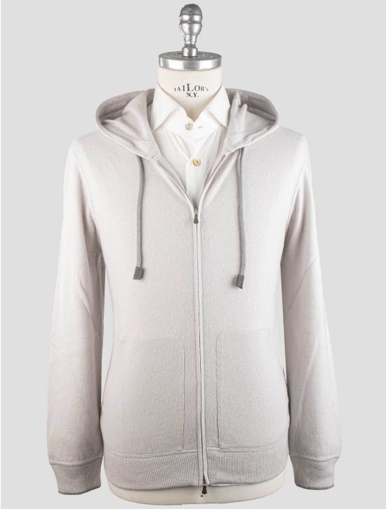 Gran Sasso Gran Sasso Gray Virgin Wool Viscose Cashmere Sweater Full Zip Gray 000