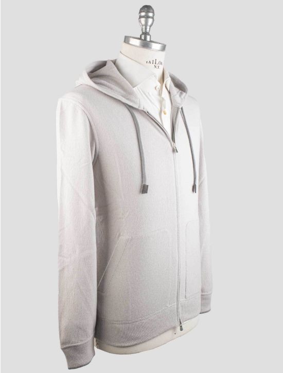 Gran Sasso Gran Sasso Gray Virgin Wool Viscose Cashmere Sweater Full Zip Gray 001