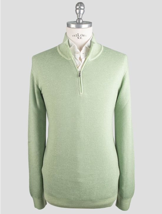 Gran Sasso Gran Sasso Green Virgin Wool Sweater Half Zip Green 000