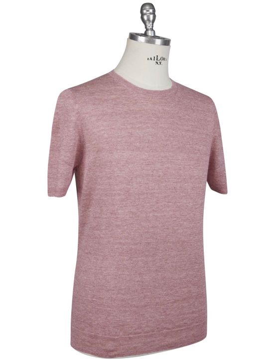 Gran Sasso Gran Sasso Pink Linen T-Shirt Pink 001