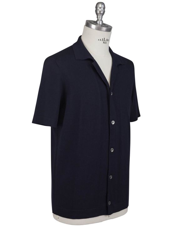 Gran Sasso Gran Sasso Blue Cotton Cardigan Polo Blue 001