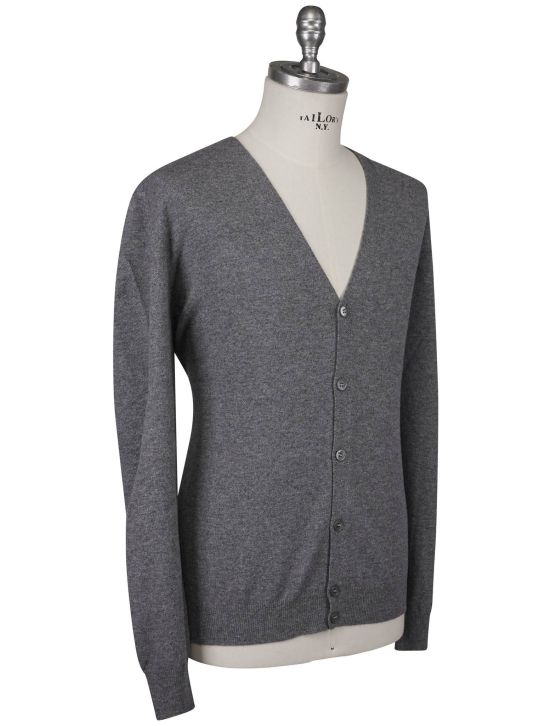Gran Sasso Gran Sasso Gray Virgin Wool Cashmere Viscose Sweater Cardigan Gray 001