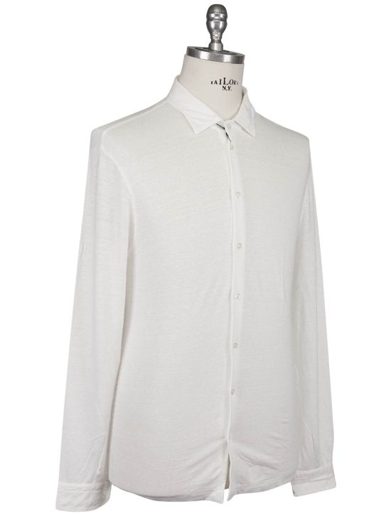 Gran Sasso Gran Sasso White Linen Ea Shirt White 001