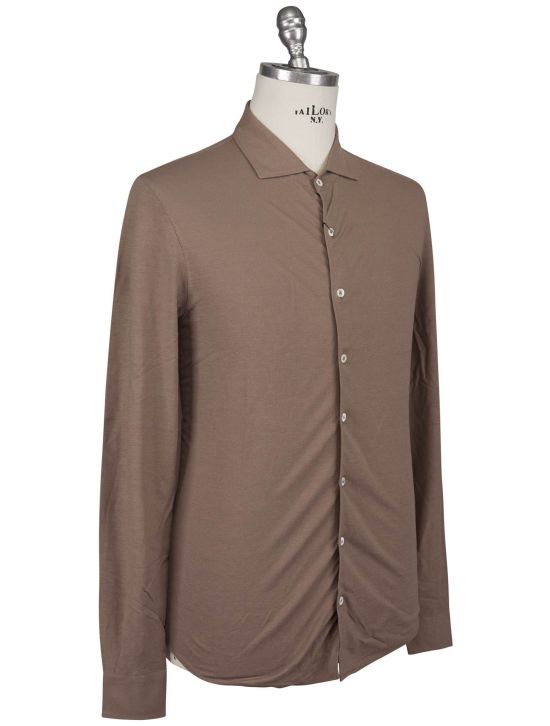 Gran Sasso Gran Sasso Brown Cotton Shirt Brown 001