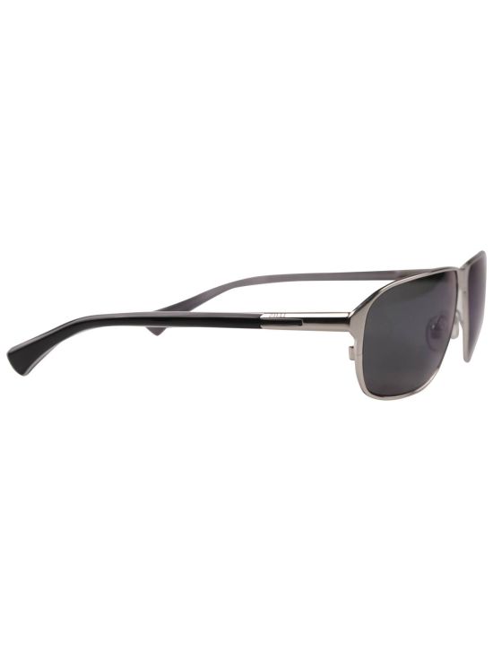 Zilli Zilli Silver Black Titanium Inserts Acetate Sunglasses Mod. Cristophe Silver/Black 001