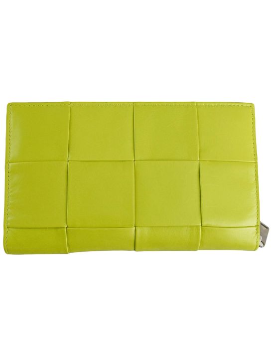 Bottega Veneta Bottega Veneta Green Leather Wallet Green 001