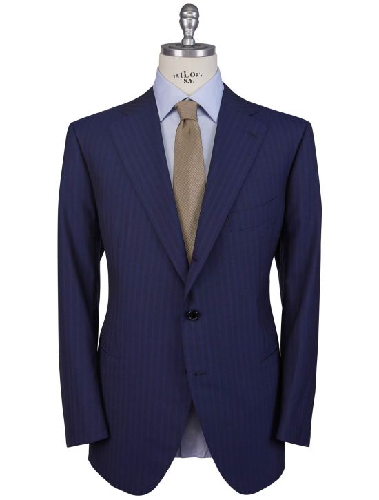 Cesare Attolini Cesare Attolini Black Blue Wool 130'S Suit Black / Blue 000