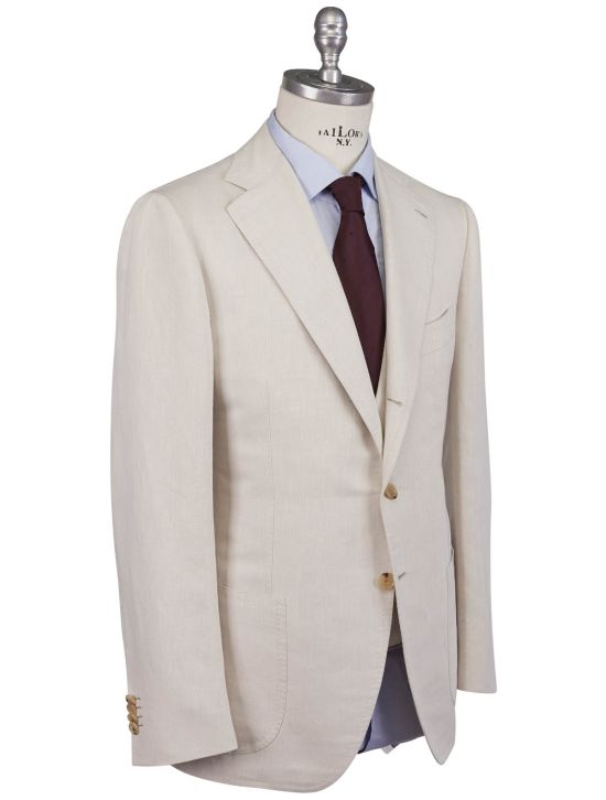 Cesare Attolini Cesare Attolini White Linen Cotton Suit 3 Pieces White 001